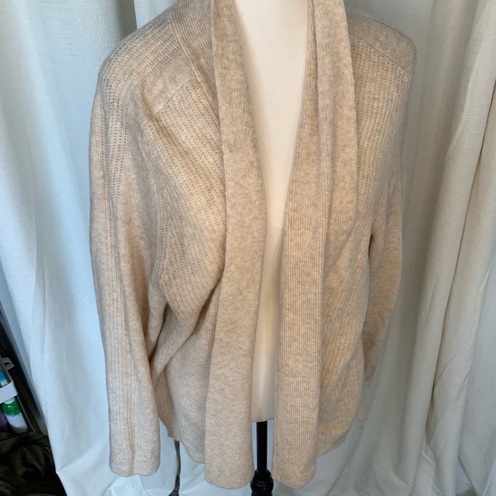 Open cardigan sweater